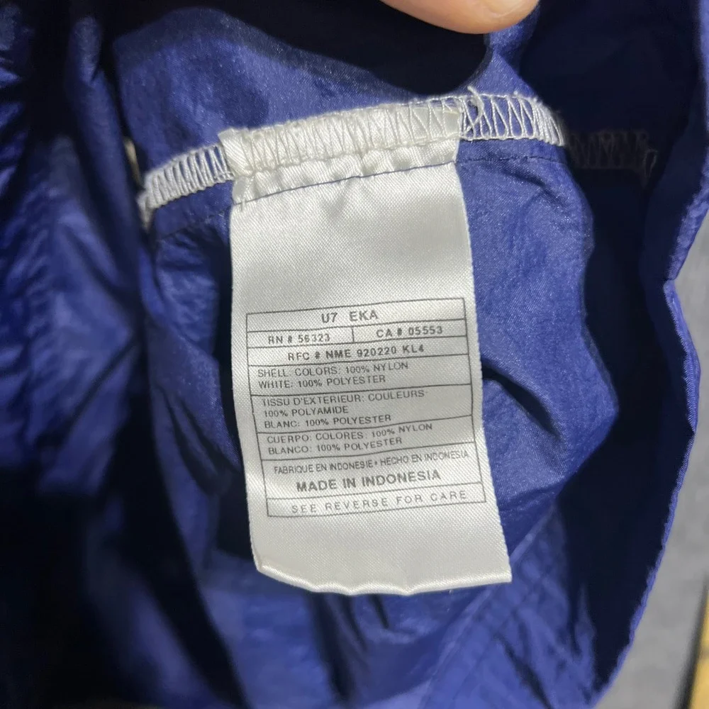 Vintage Nike Windbreaker Mens XL Blue Colorblock Anorak Hooded Pullover Jacket